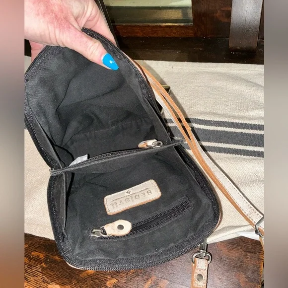 Bed Stu Leather Ventura Crossbody Bag Purple Lavender Nectar Lux Retail $155 - Picture 11 of 15